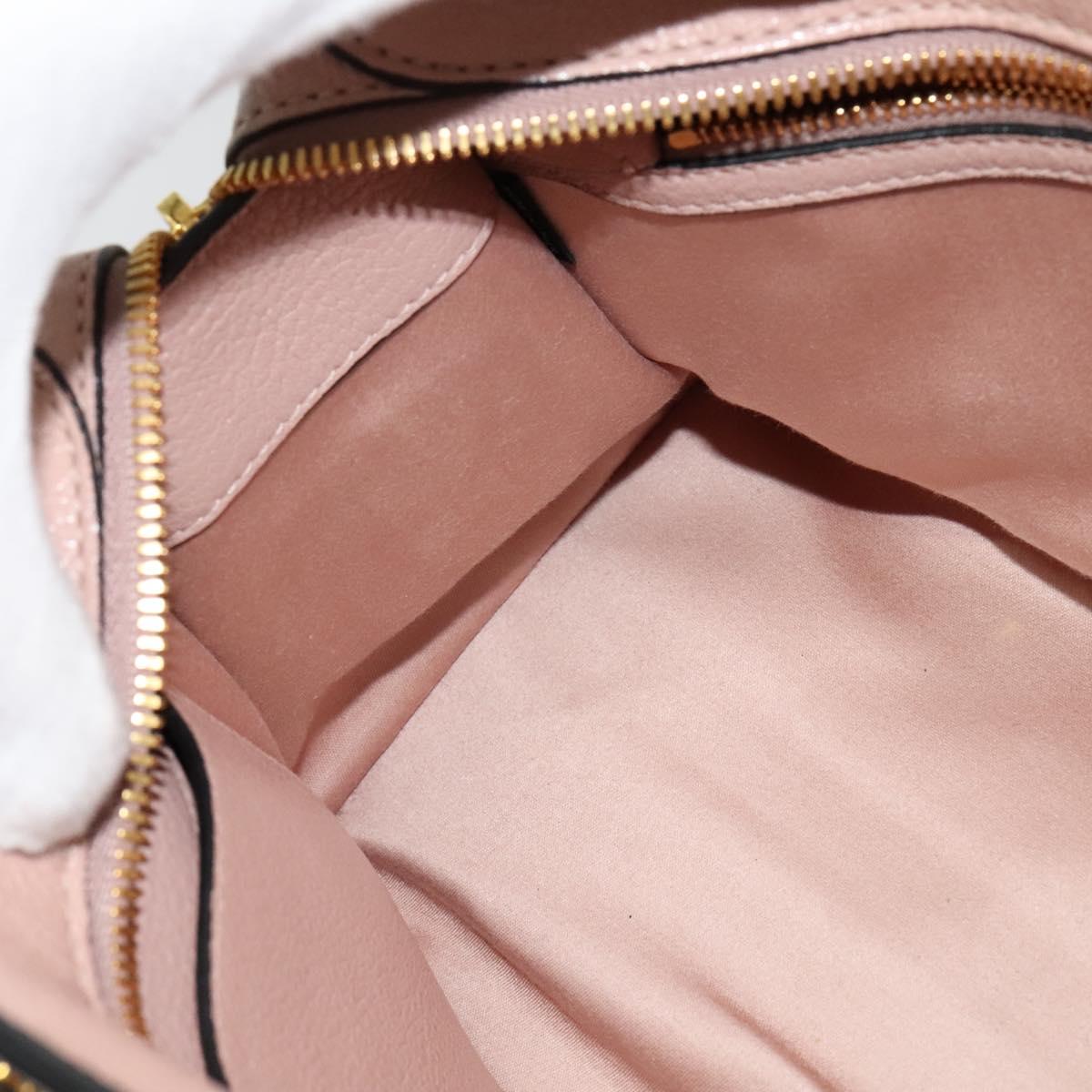 Miu Miu Hand Bag Leather 2way Pink Gold Auth 138548