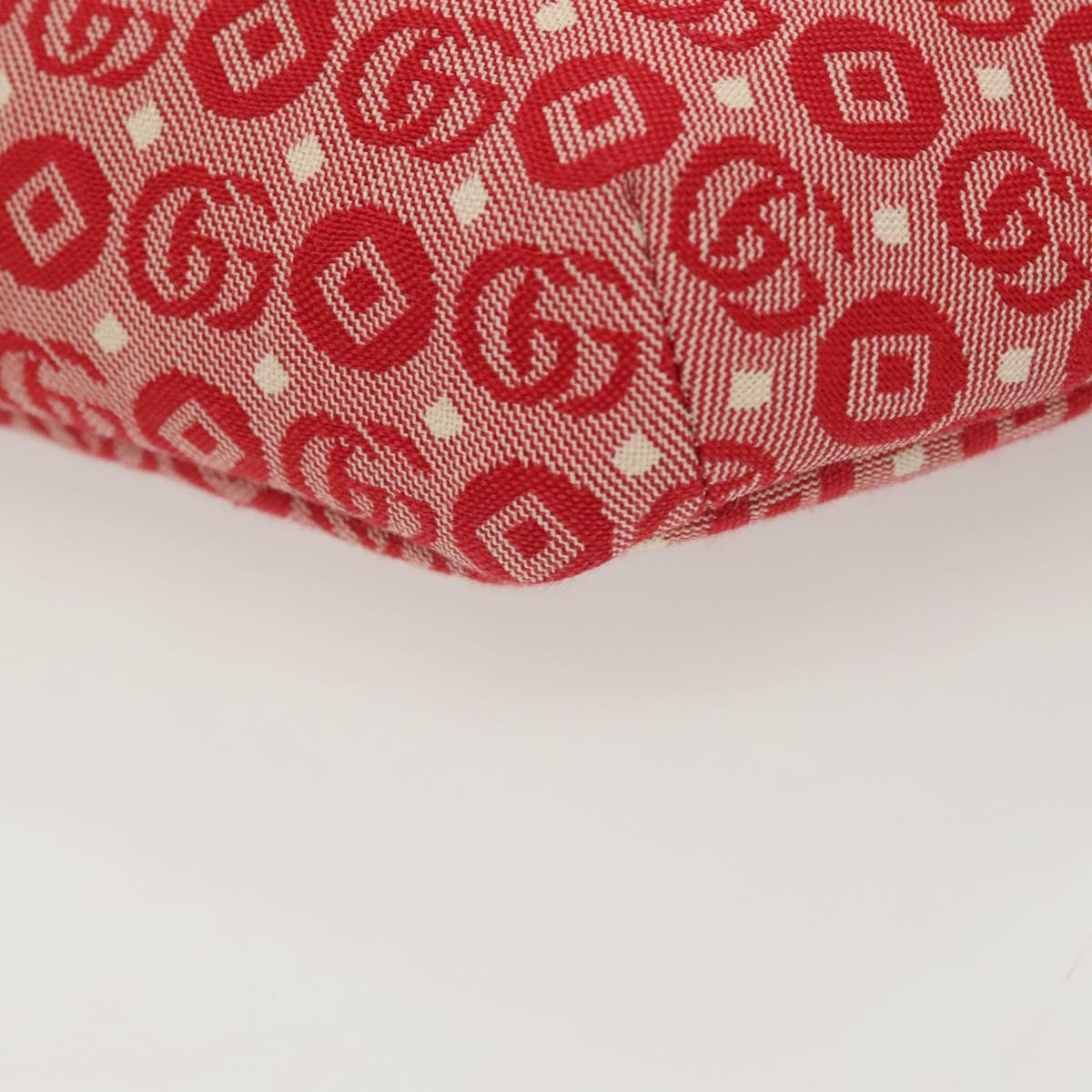 GUCCI Children's Sherry Line Bag Canvas Leather Red Silver 502095 Auth 138551