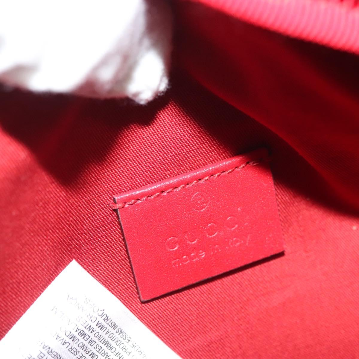 GUCCI Children's Sherry Line Bag Canvas Leather Red Silver 502095 Auth 138551