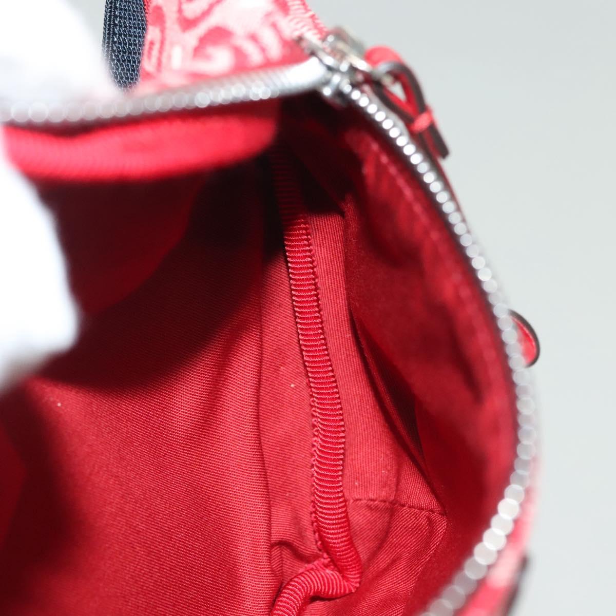 GUCCI Children's Sherry Line Bag Canvas Leather Red Silver 502095 Auth 138551