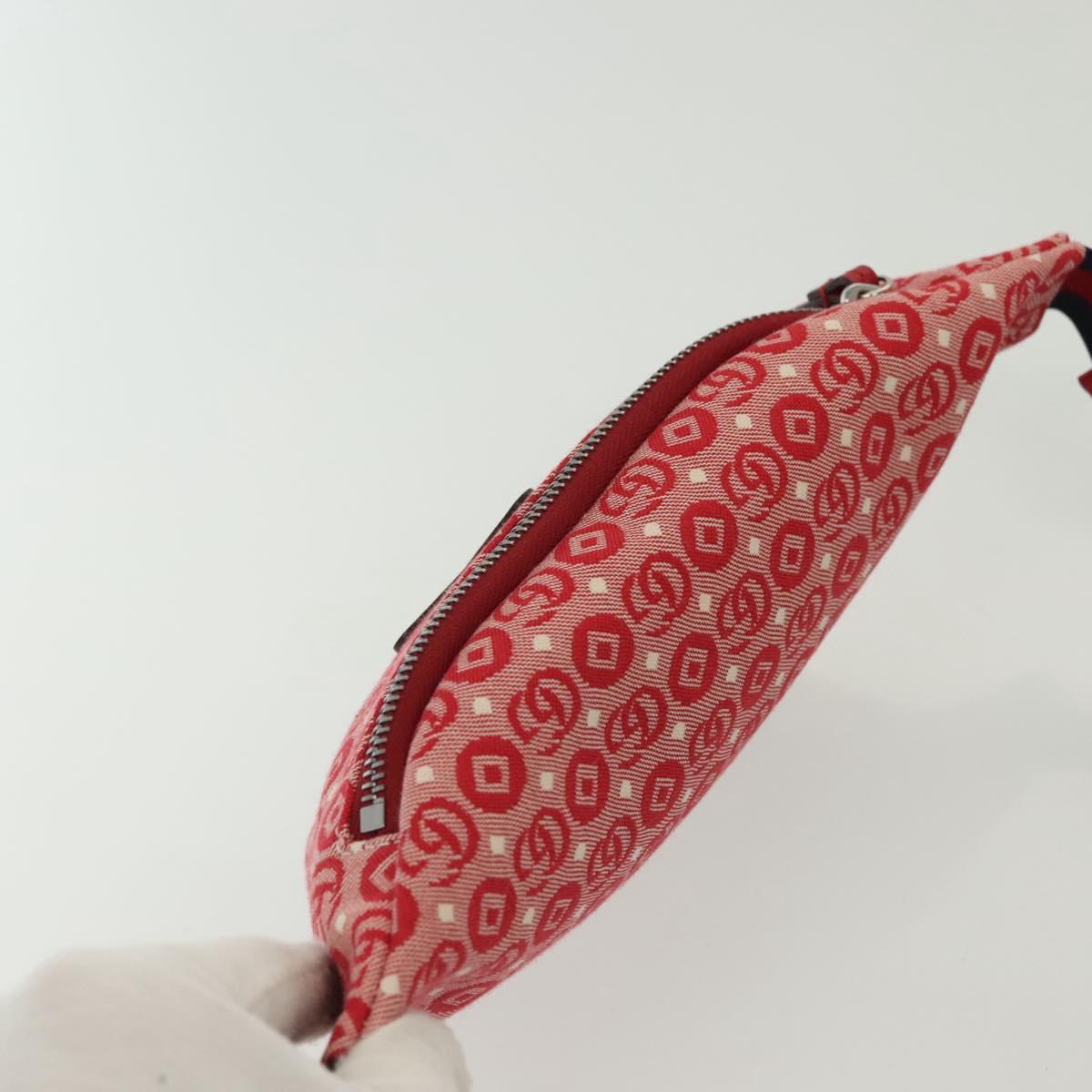 GUCCI Children's Sherry Line Bag Canvas Leather Red Silver 502095 Auth 138551