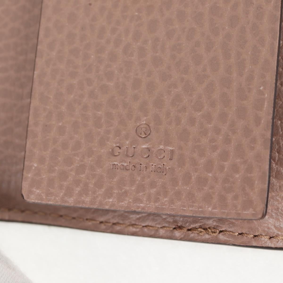 GUCCI GG Supreme Key Case PVC Beige Gold 456118 Auth 138570M