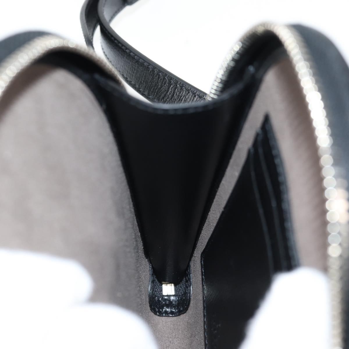 GUCCI GG Supreme Shoulder Bag PVC Black Silver 724357 Auth 138571M