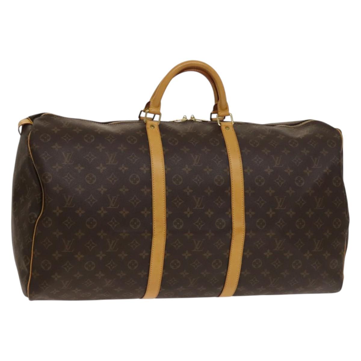 LOUIS VUITTON Monogram Keepall 60 Boston Bag M41422 LV Auth 138580