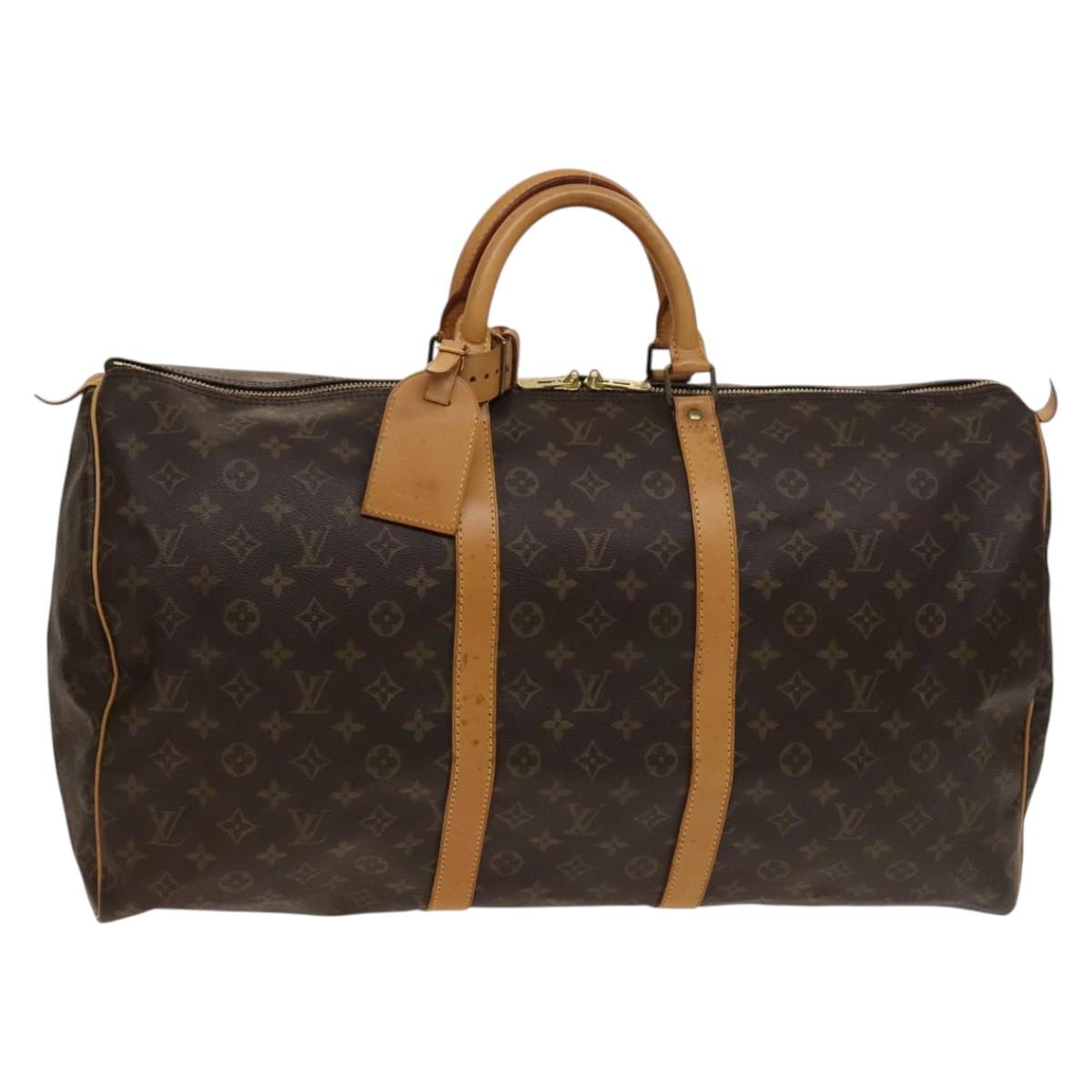 LOUIS VUITTON Monogram Keepall 55 Boston Bag M41424 LV Auth 138586