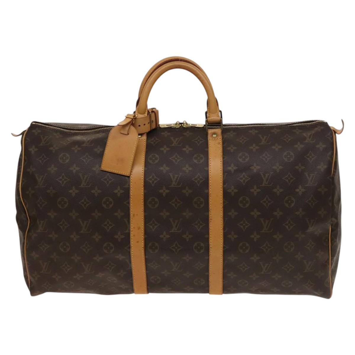 LOUIS VUITTON Monogram Keepall 55 Boston Bag M41424 LV Auth 138586