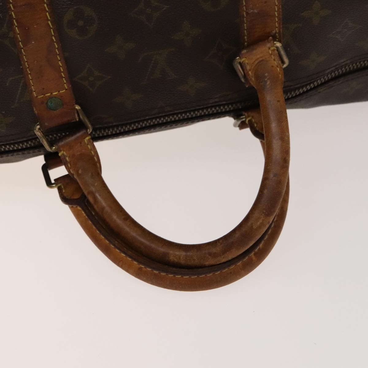 LOUIS VUITTON Monogram Keepall Bandouliere 55 Boston Bag M41414 LV Auth 138588