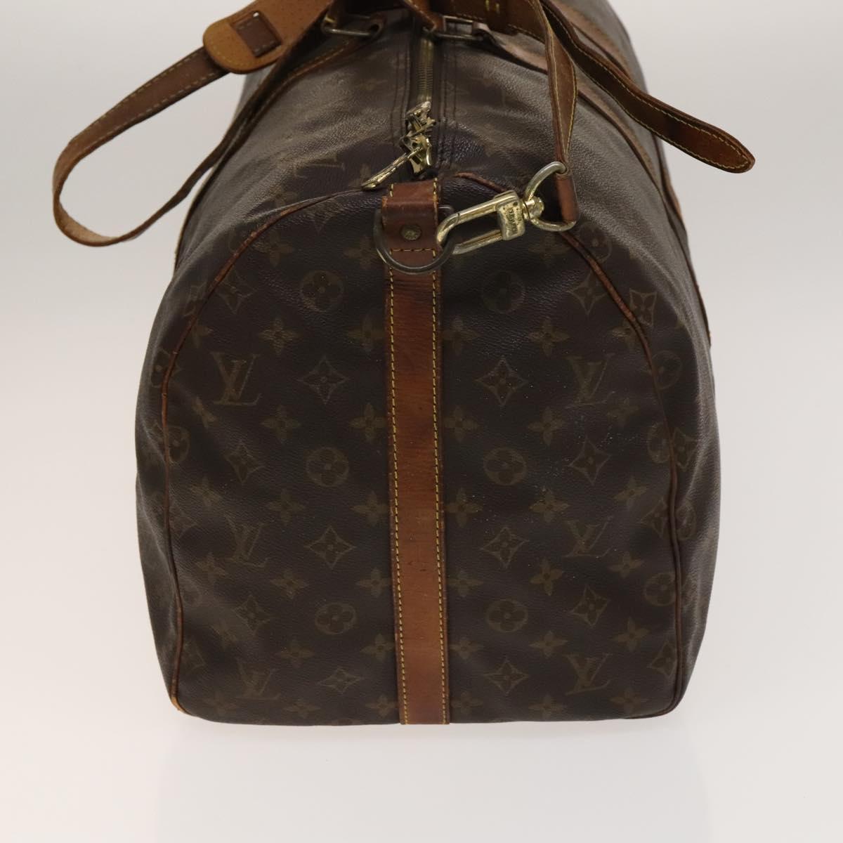 LOUIS VUITTON Monogram Keepall Bandouliere 55 Boston Bag M41414 LV Auth 138588