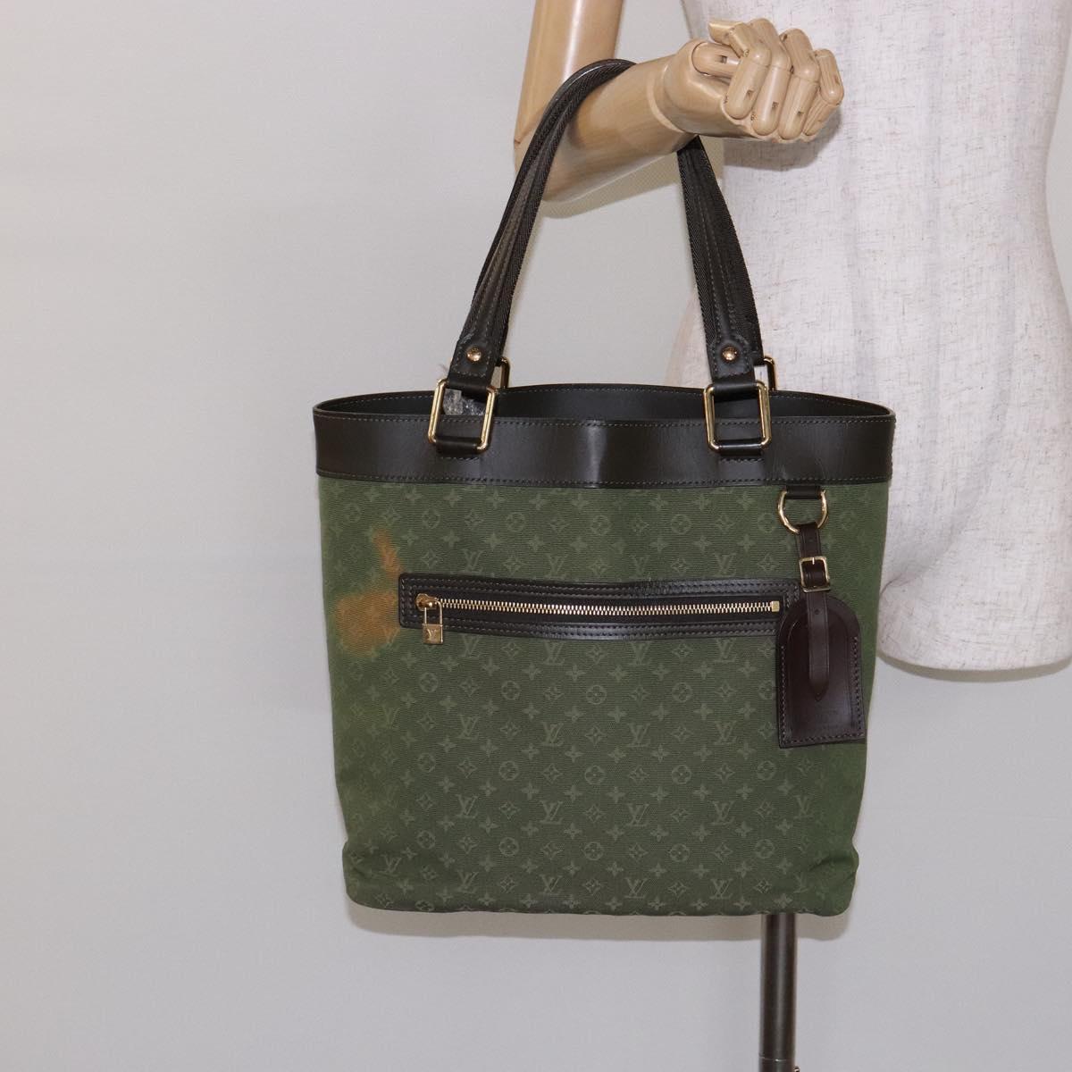 LOUIS VUITTON Monogram Mini Lucille GM Tote Bag TST Khaki M92681 LV Auth 138591