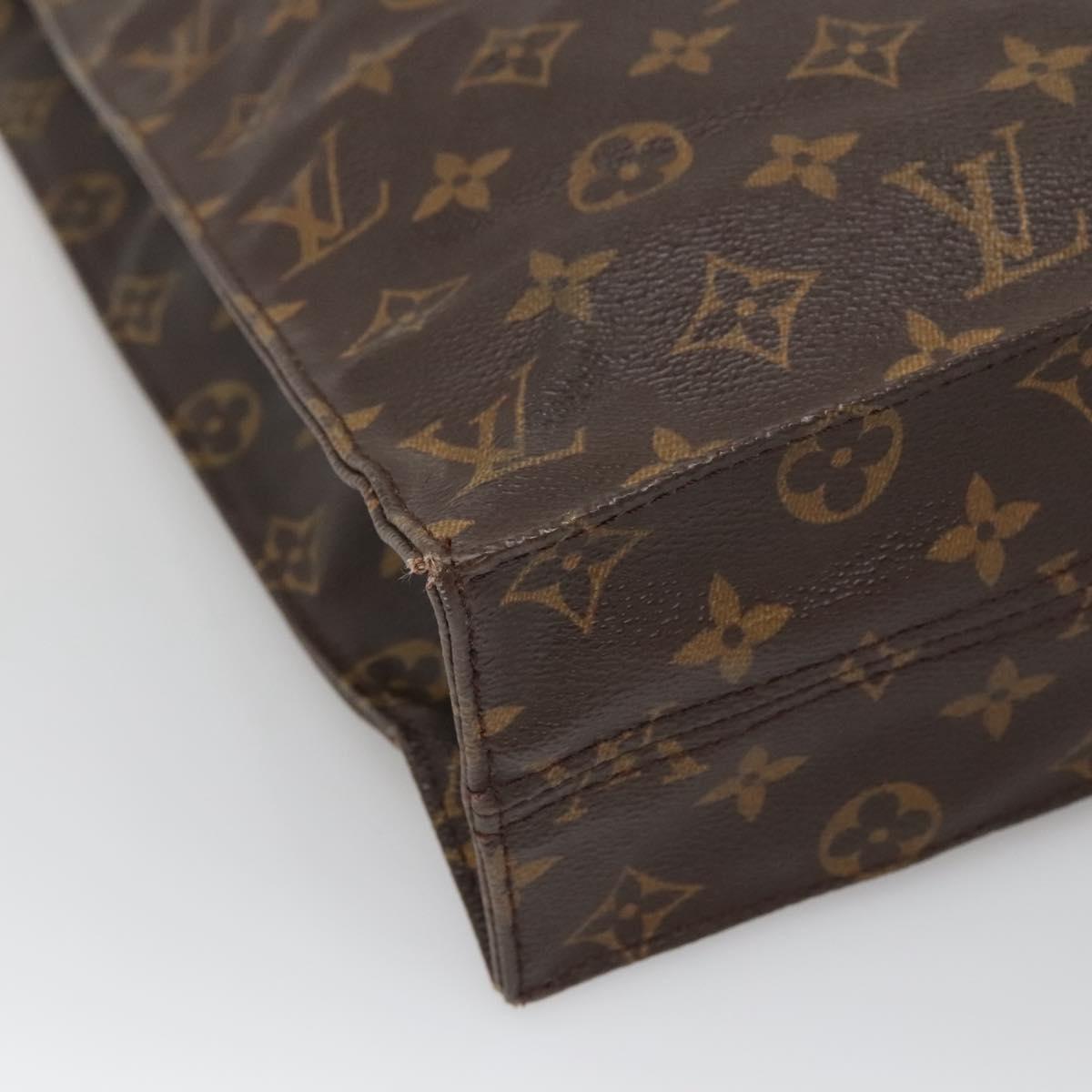 LOUIS VUITTON Monogram Sac Plat Hand Bag M51140 LV Auth 138609