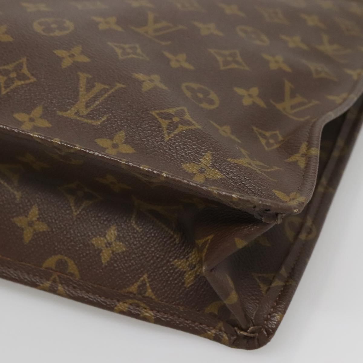 LOUIS VUITTON Monogram Sac Plat Hand Bag M51140 LV Auth 138612