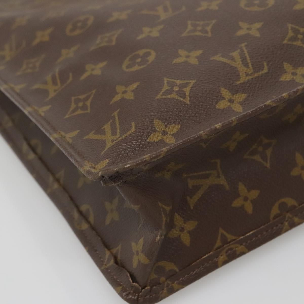 LOUIS VUITTON Monogram Sac Plat Hand Bag M51140 LV Auth 138612