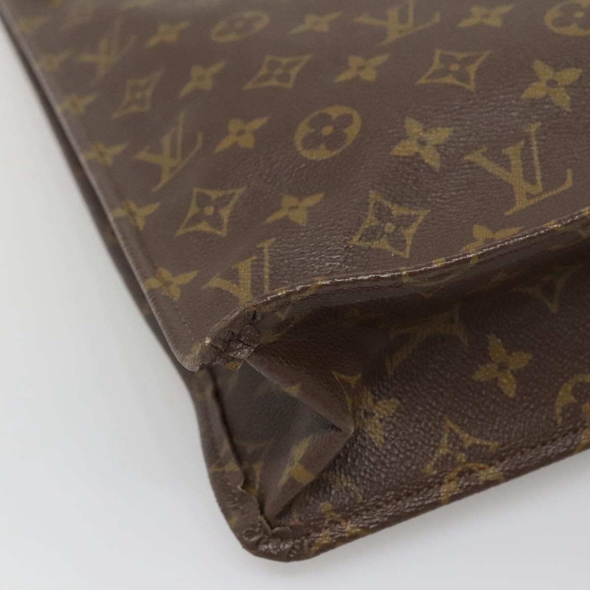 LOUIS VUITTON Monogram Sac Plat Hand Bag M51140 LV Auth 138612