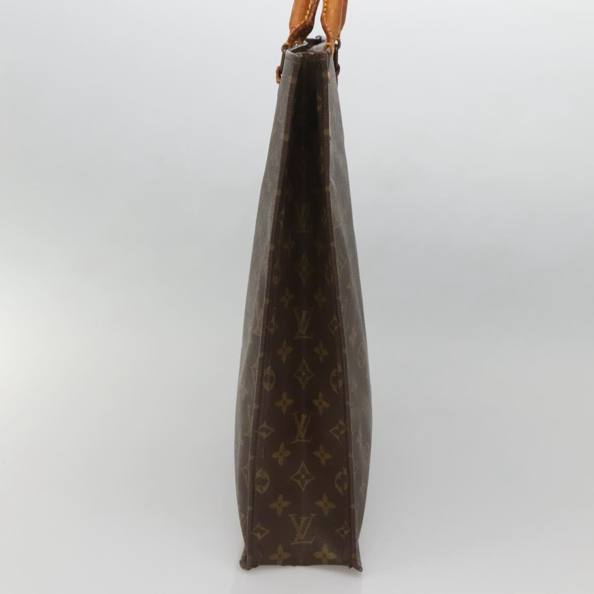 LOUIS VUITTON Monogram Sac Plat Hand Bag M51140 LV Auth 138612