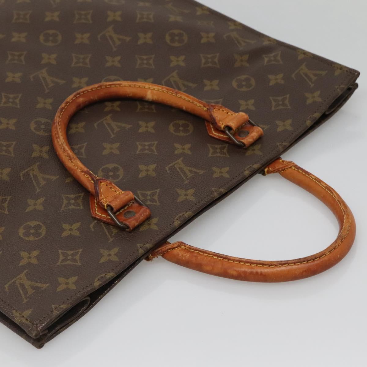 LOUIS VUITTON Monogram Sac Plat Hand Bag M51140 LV Auth 138612