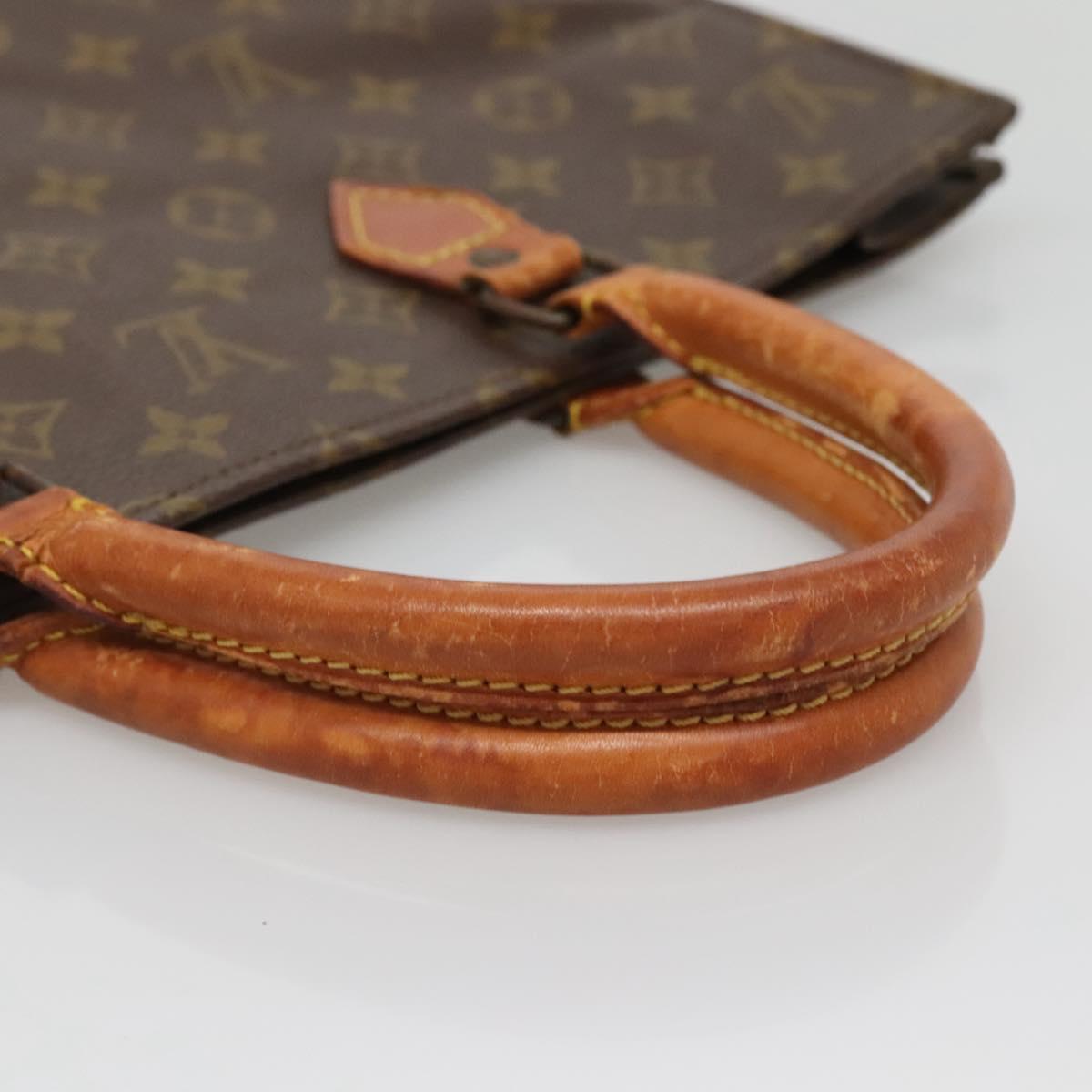 LOUIS VUITTON Monogram Sac Plat Hand Bag M51140 LV Auth 138612