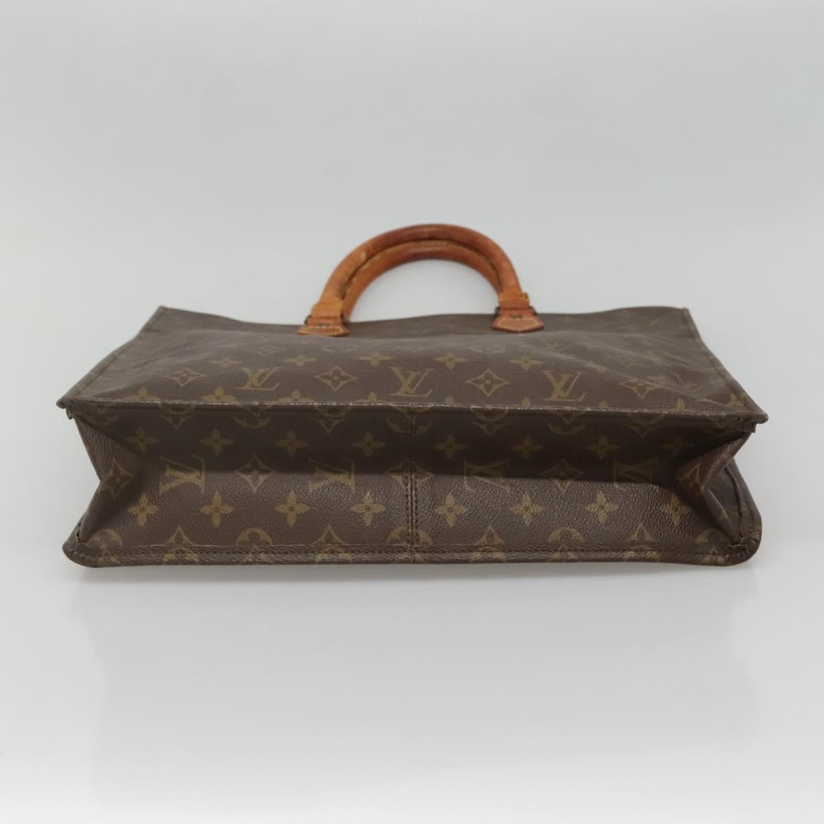 LOUIS VUITTON Monogram Sac Plat Hand Bag M51140 LV Auth 138612