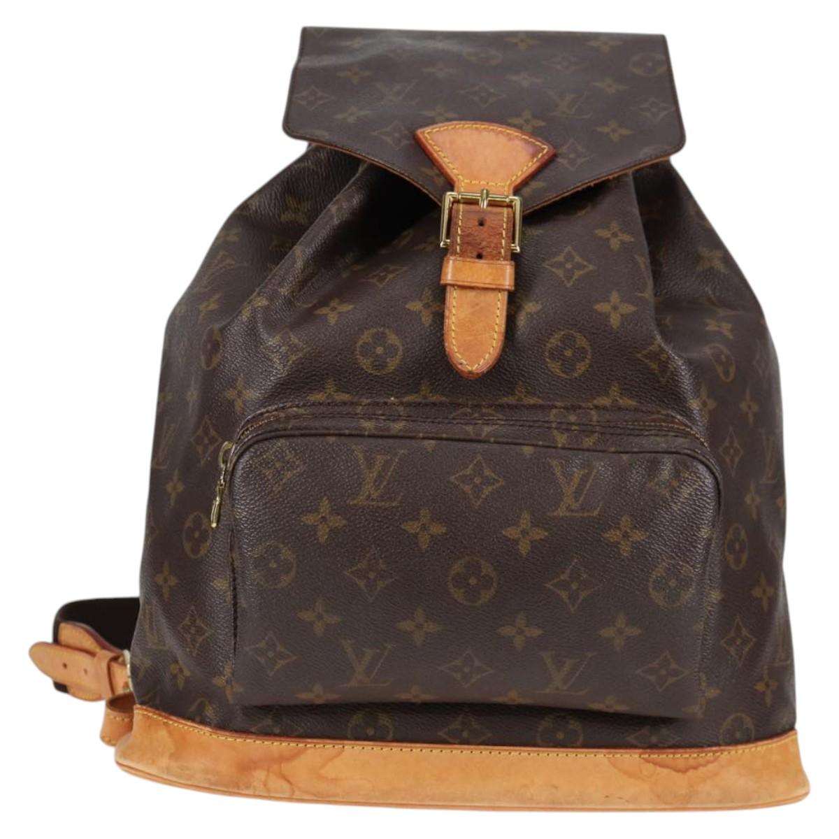 LOUIS VUITTON Monogram Montsouris GM Backpack M51135 LV Auth 138617