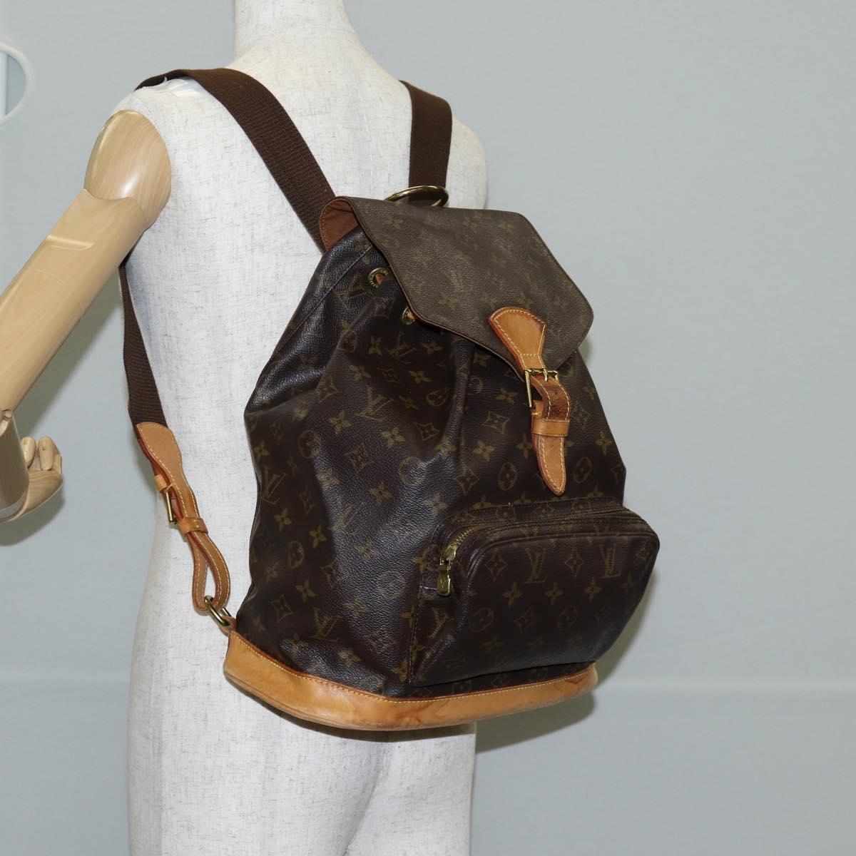 LOUIS VUITTON Monogram Montsouris GM Backpack M51135 LV Auth 138617