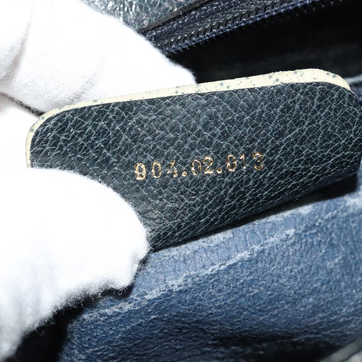 GUCCI GG Supreme Sherry Line Shoulder Bag PVC Navy Gold 904 02 013 Auth 138634