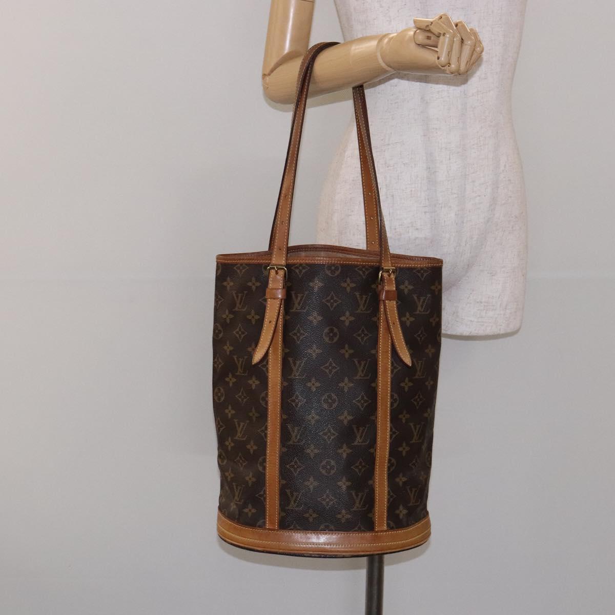 LOUIS VUITTON Monogram Bucket GM Shoulder Bag M42236 LV Auth 138643