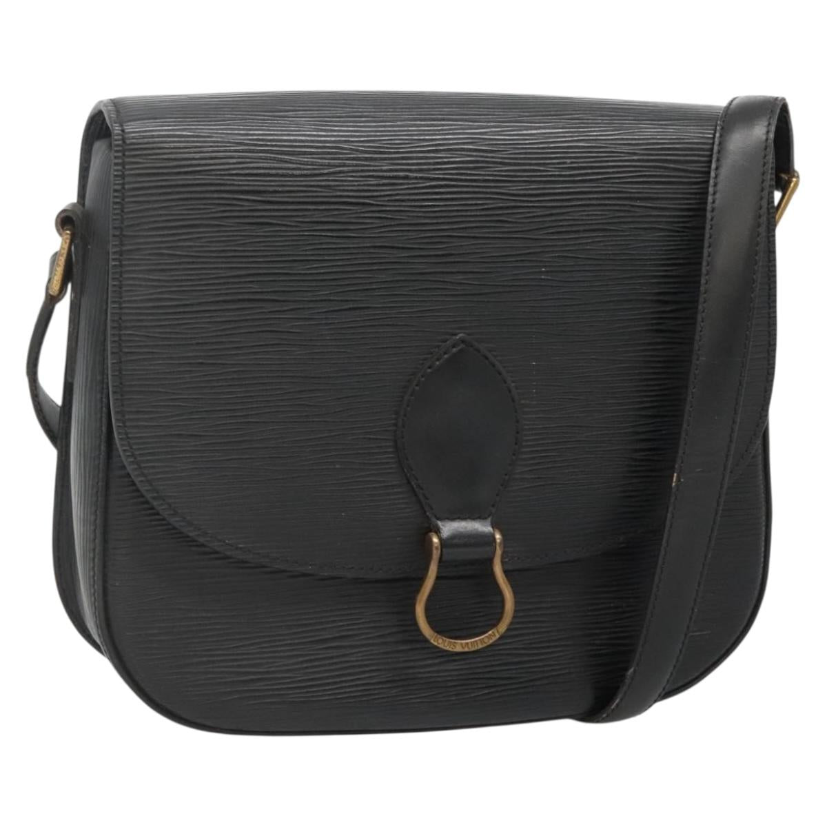 LOUIS VUITTON Epi Saint Cloud GM Shoulder Bag Black Noir M52192 LV Auth 138656