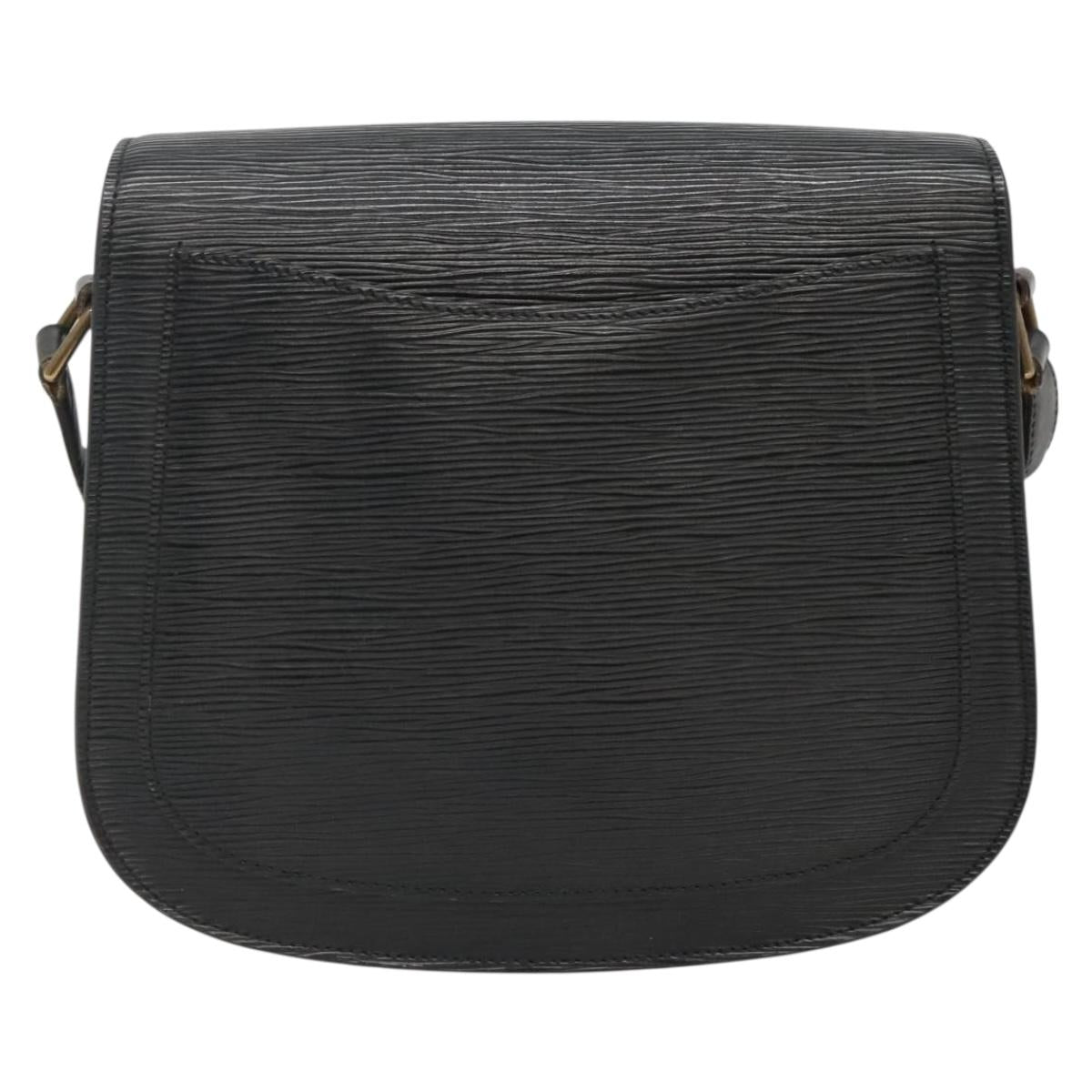 LOUIS VUITTON Epi Saint Cloud GM Shoulder Bag Black Noir M52192 LV Auth 138656