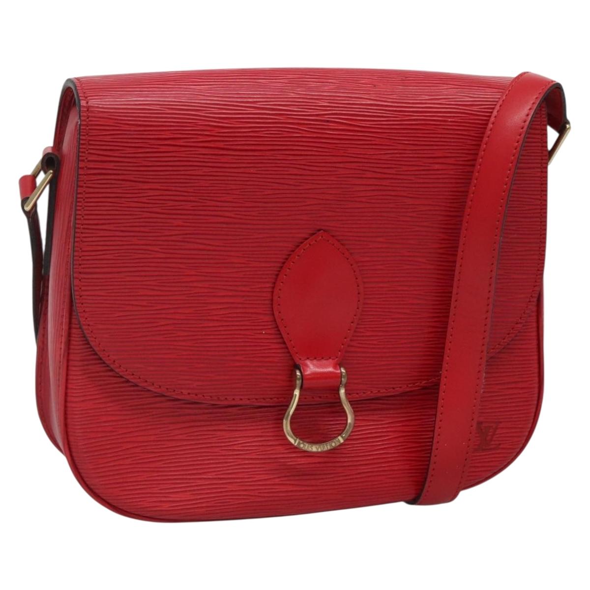 LOUIS VUITTON Epi Saint Cloud GM Shoulder Bag Red M52197 LV Auth 138659A