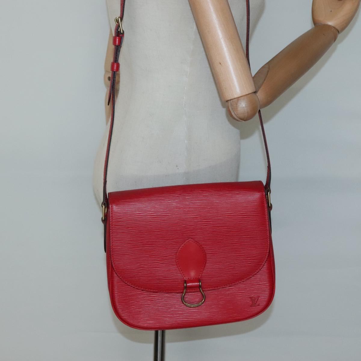LOUIS VUITTON Epi Saint Cloud GM Shoulder Bag Red M52197 LV Auth 138659A