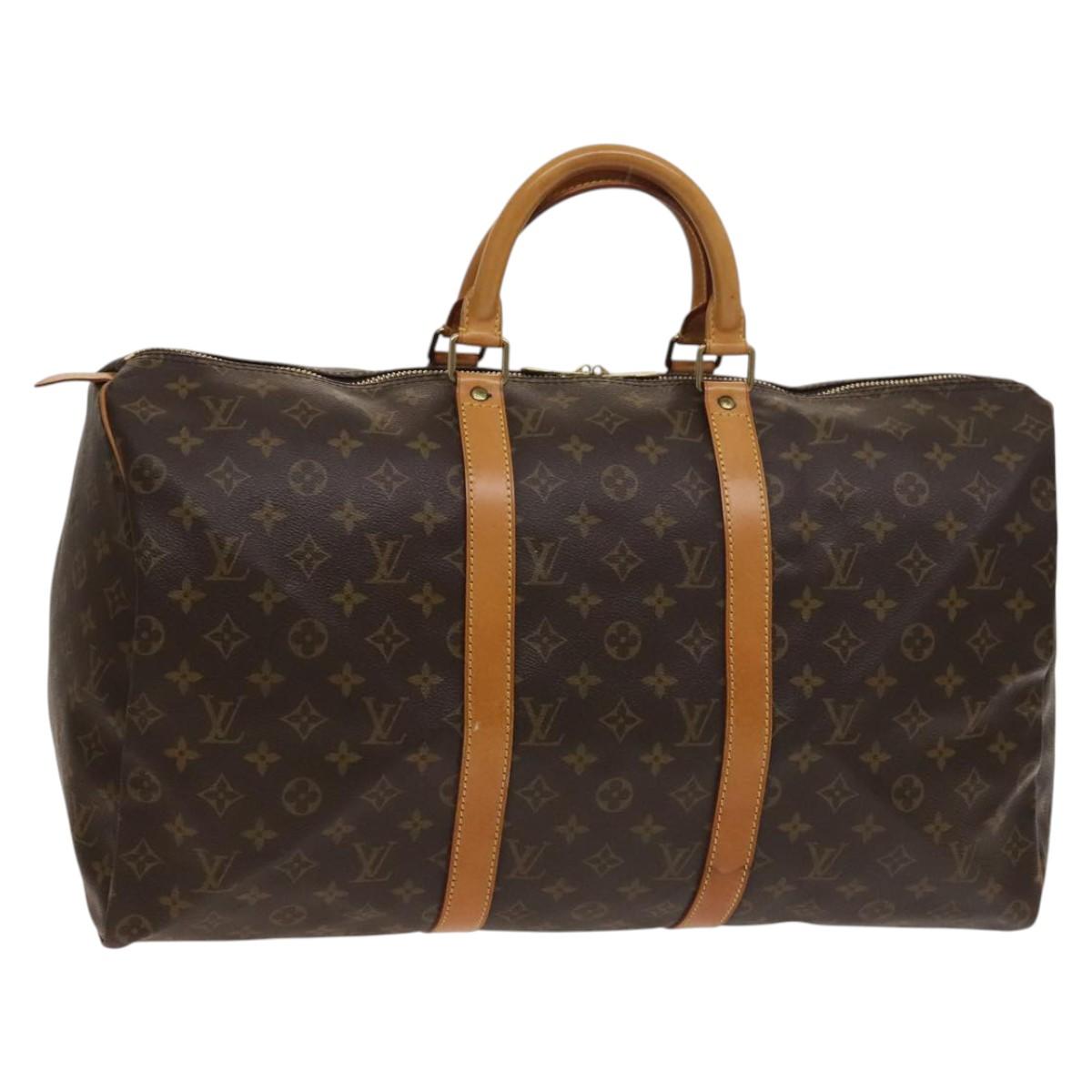 LOUIS VUITTON Monogram Keepall 50 Boston Bag M41426 LV Auth 138682