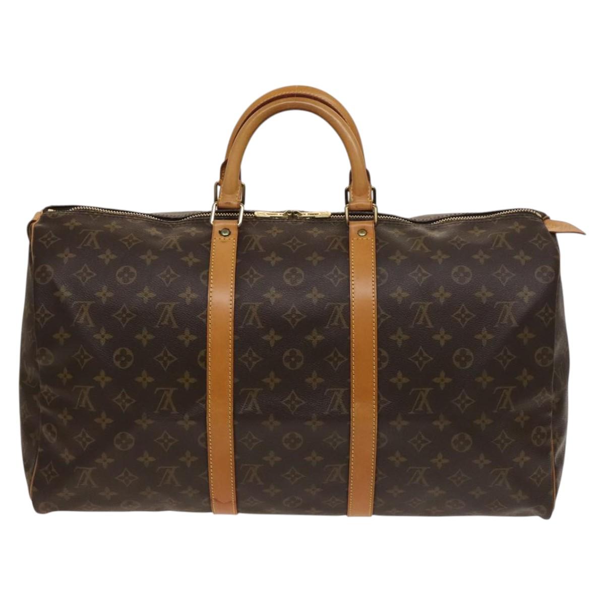 LOUIS VUITTON Monogram Keepall 50 Boston Bag M41426 LV Auth 138682