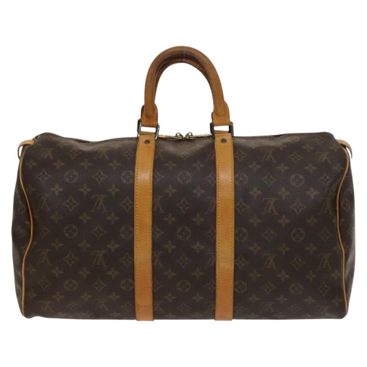 LOUIS VUITTON Monogram Keepall 45 Boston Bag M41428 LV Auth 138684