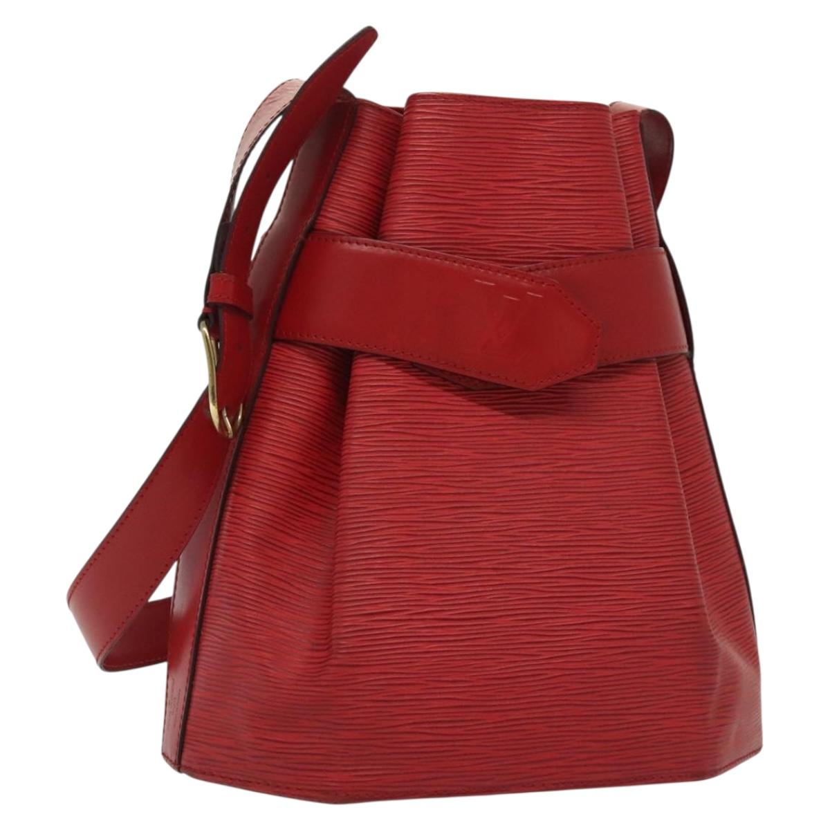 LOUIS VUITTON Epi Sac Depaule PM Shoulder Bag Red M80207 LV Auth 138704