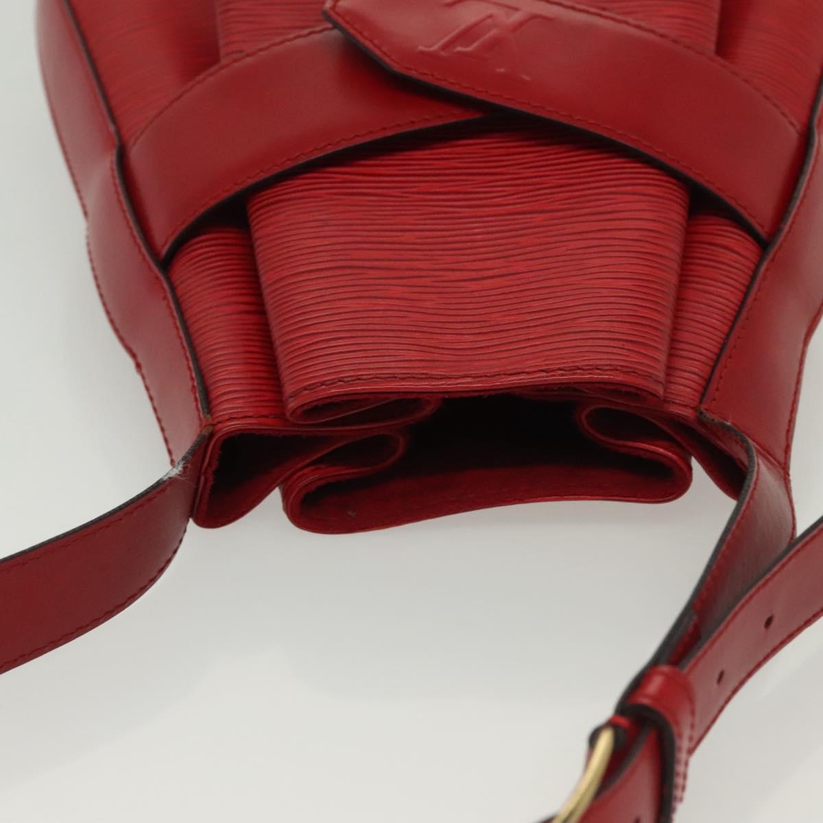 LOUIS VUITTON Epi Sac Depaule PM Shoulder Bag Red M80207 LV Auth 138704
