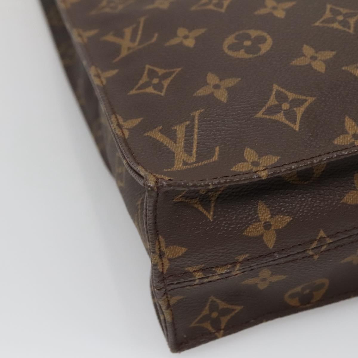 LOUIS VUITTON Monogram Sac Plat Hand Bag M51140 LV Auth 138723