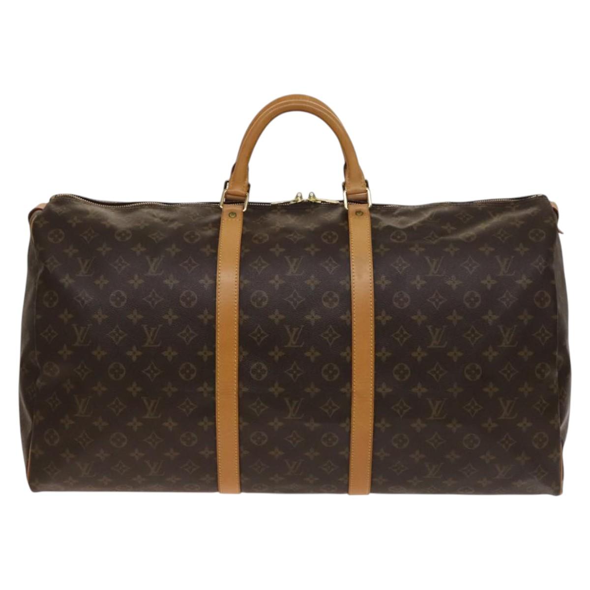 LOUIS VUITTON Monogram Keepall 60 Boston Bag M41422 LV Auth 138729V