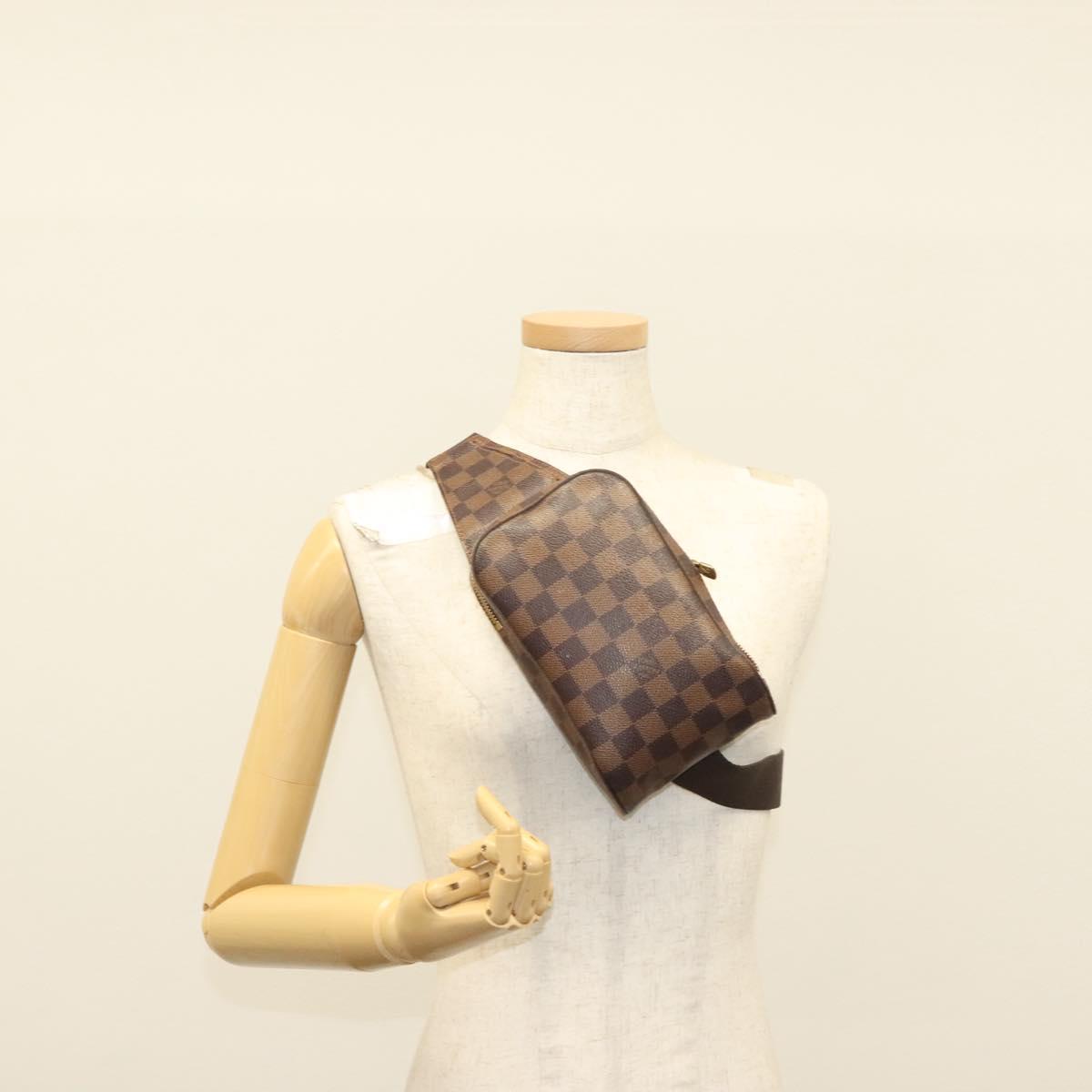 LOUIS VUITTON Damier Ebene Geronimos Shoulder Bag N51994 LV Auth 138733