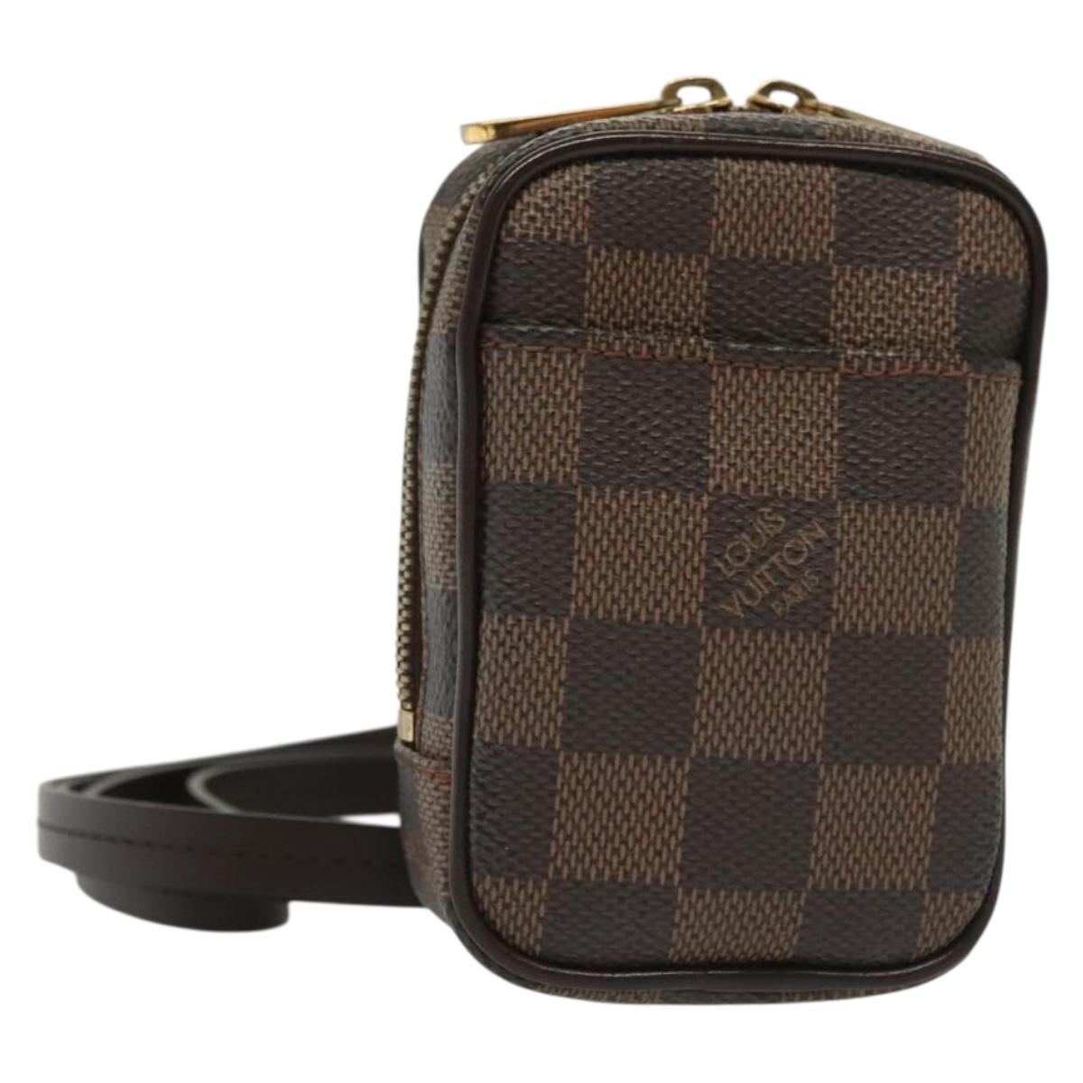 LOUIS VUITTON Damier Ebene Etui Okapi PM Pouch N61738 LV Auth 138757