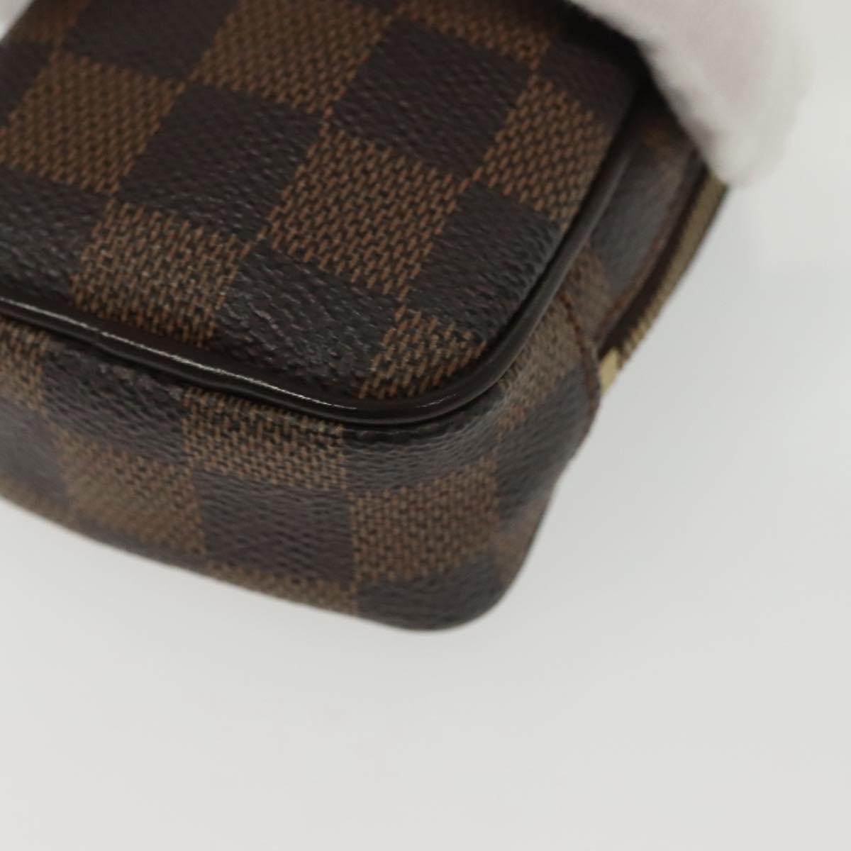 LOUIS VUITTON Damier Ebene Etui Okapi PM Pouch N61738 LV Auth 138757