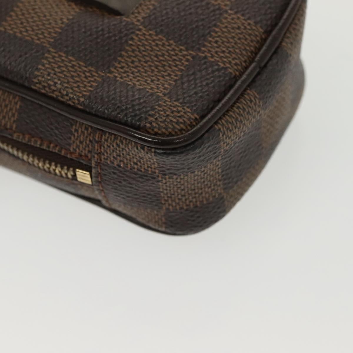 LOUIS VUITTON Damier Ebene Etui Okapi PM Pouch N61738 LV Auth 138757