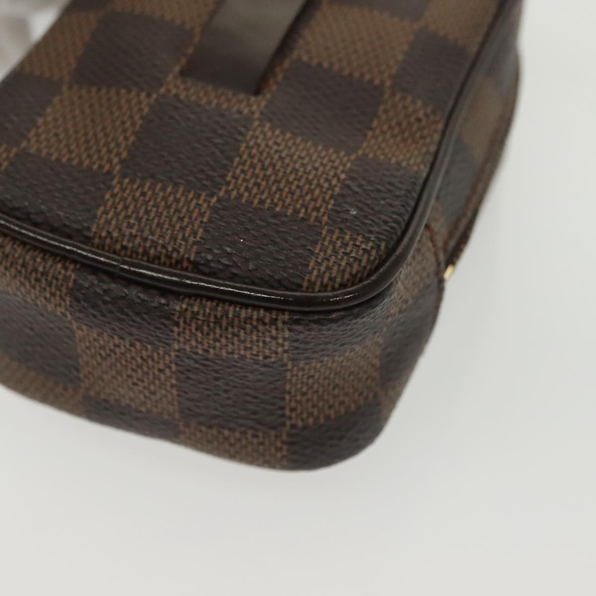 LOUIS VUITTON Damier Ebene Etui Okapi PM Pouch N61738 LV Auth 138757