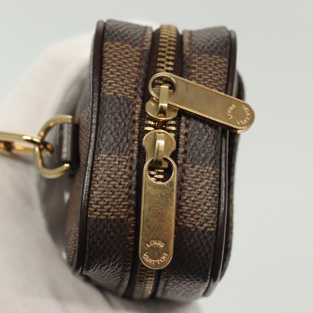 LOUIS VUITTON Damier Ebene Etui Okapi PM Pouch N61738 LV Auth 138757