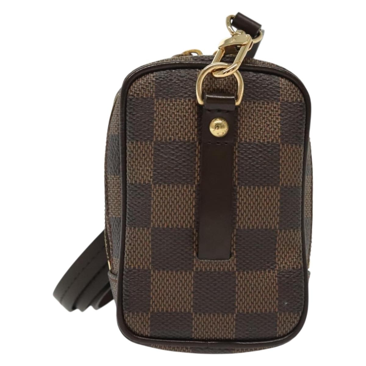 LOUIS VUITTON Damier Ebene Etui Okapi PM Pouch N61738 LV Auth 138757