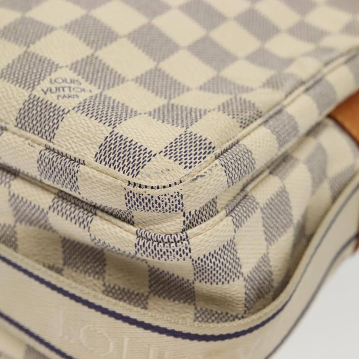 LOUIS VUITTON Damier Azur Naviglio Shoulder Bag N51189 LV Auth 138759