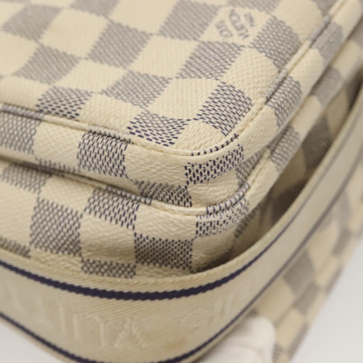 LOUIS VUITTON Damier Azur Naviglio Shoulder Bag N51189 LV Auth 138759