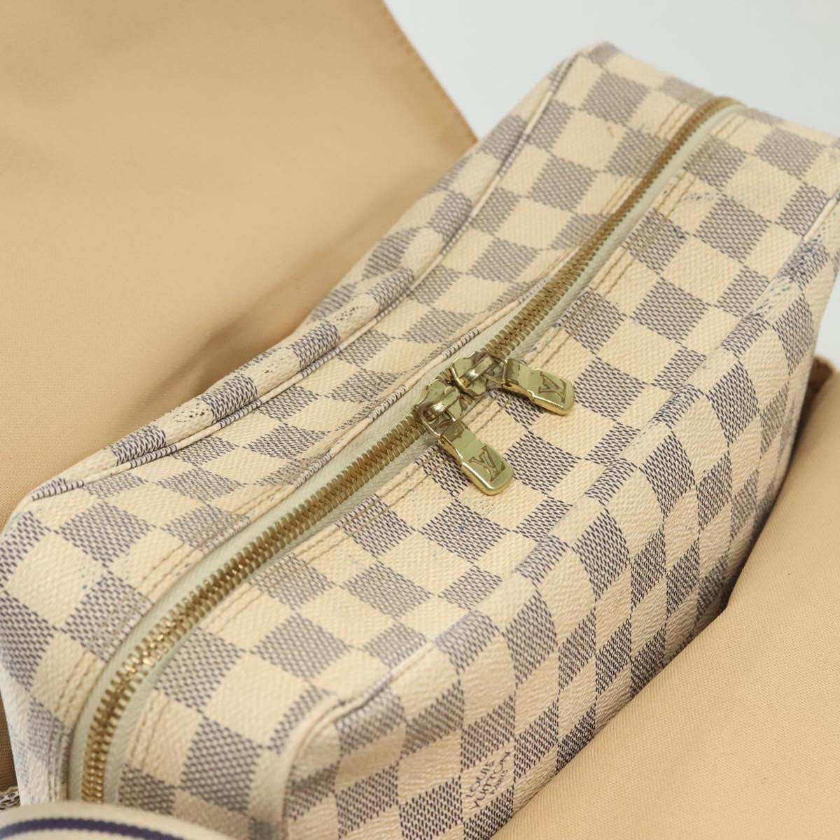 LOUIS VUITTON Damier Azur Naviglio Shoulder Bag N51189 LV Auth 138759
