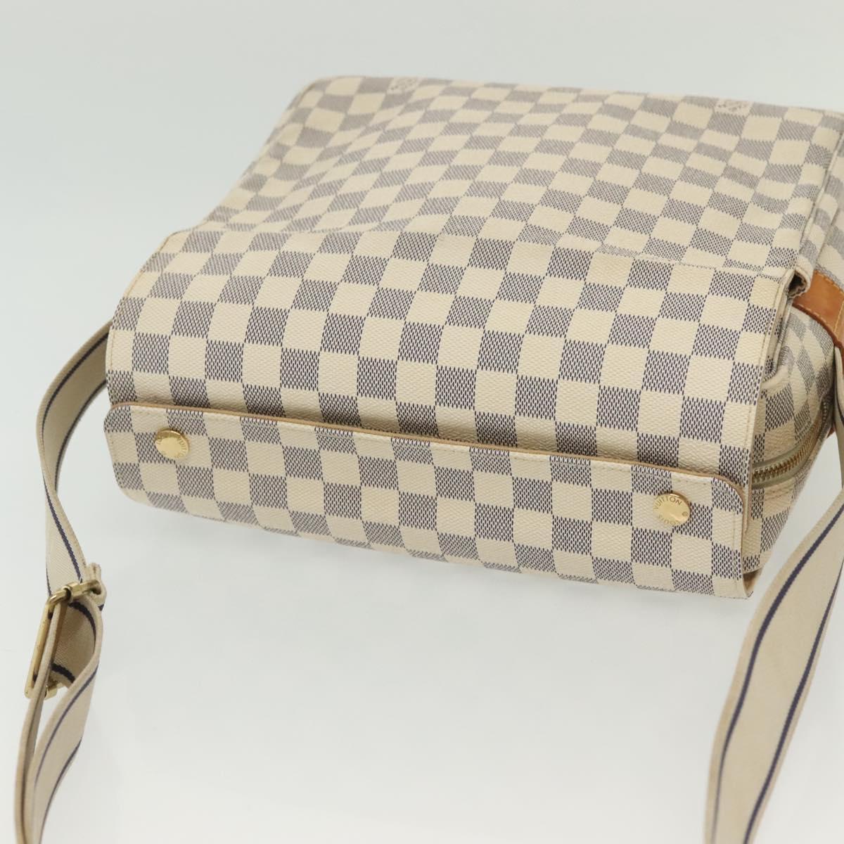 LOUIS VUITTON Damier Azur Naviglio Shoulder Bag N51189 LV Auth 138759