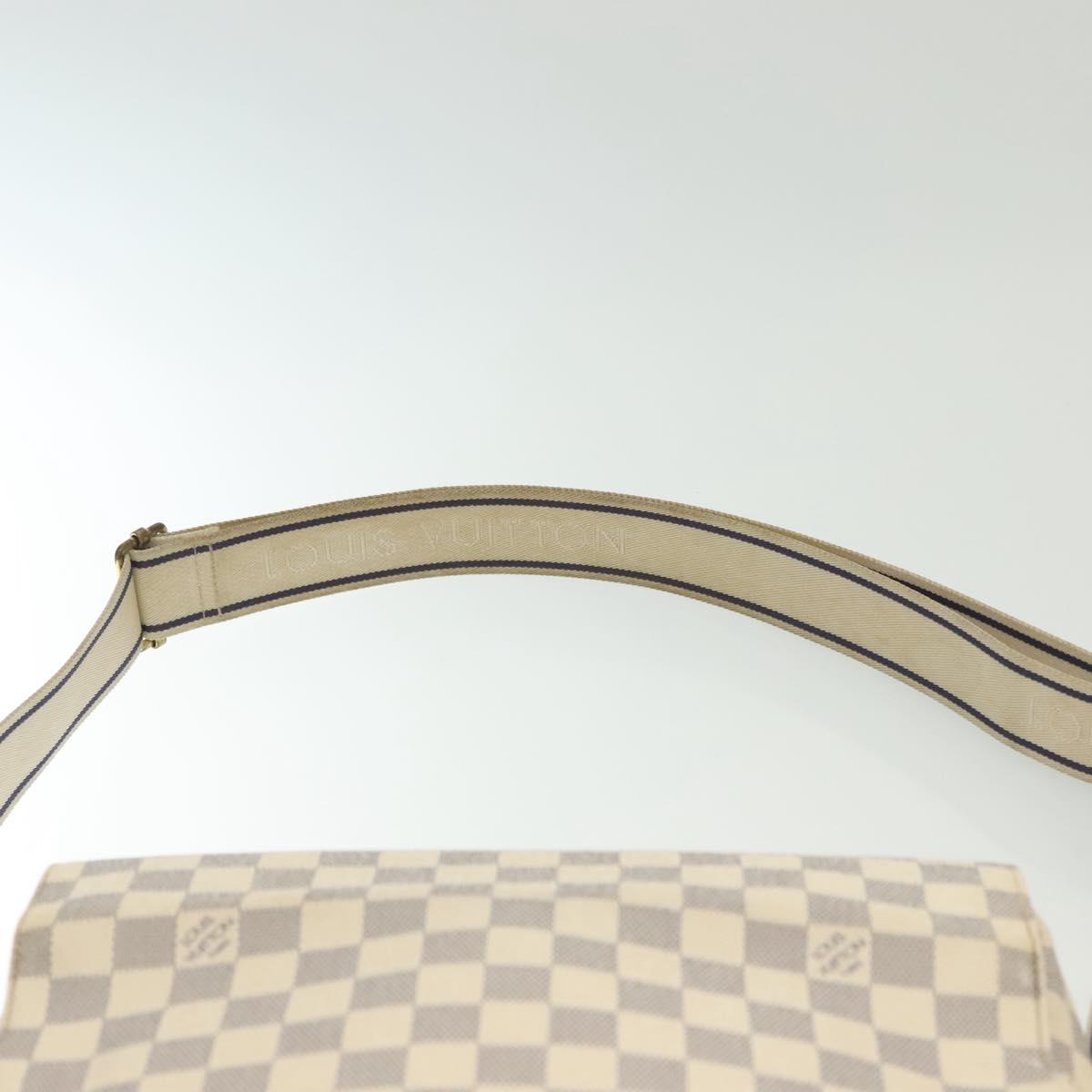 LOUIS VUITTON Damier Azur Naviglio Shoulder Bag N51189 LV Auth 138759