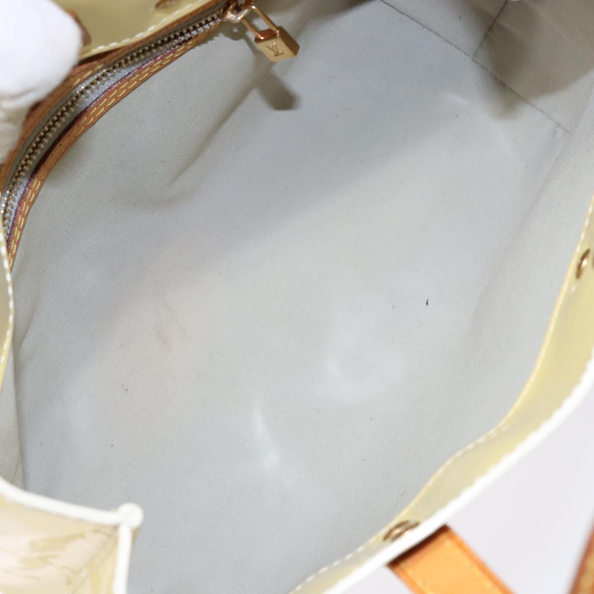 LOUIS VUITTON Monogram Vernis Reade PM Hand Bag Perle M91336 LV Auth 138765