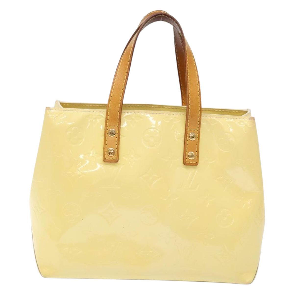 LOUIS VUITTON Monogram Vernis Reade PM Hand Bag Perle M91336 LV Auth 138765